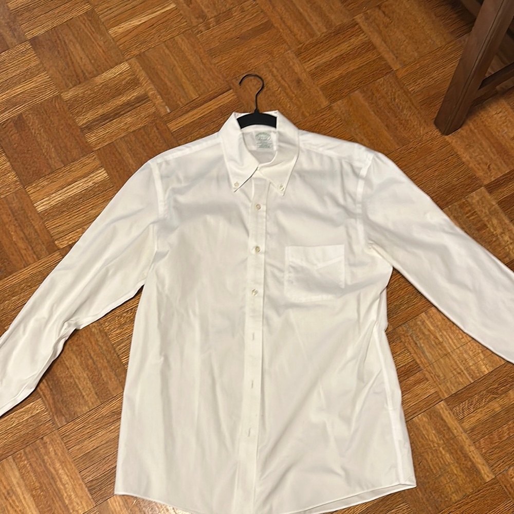 Brooks Brothers White Dress Shirt Classic Formal Style